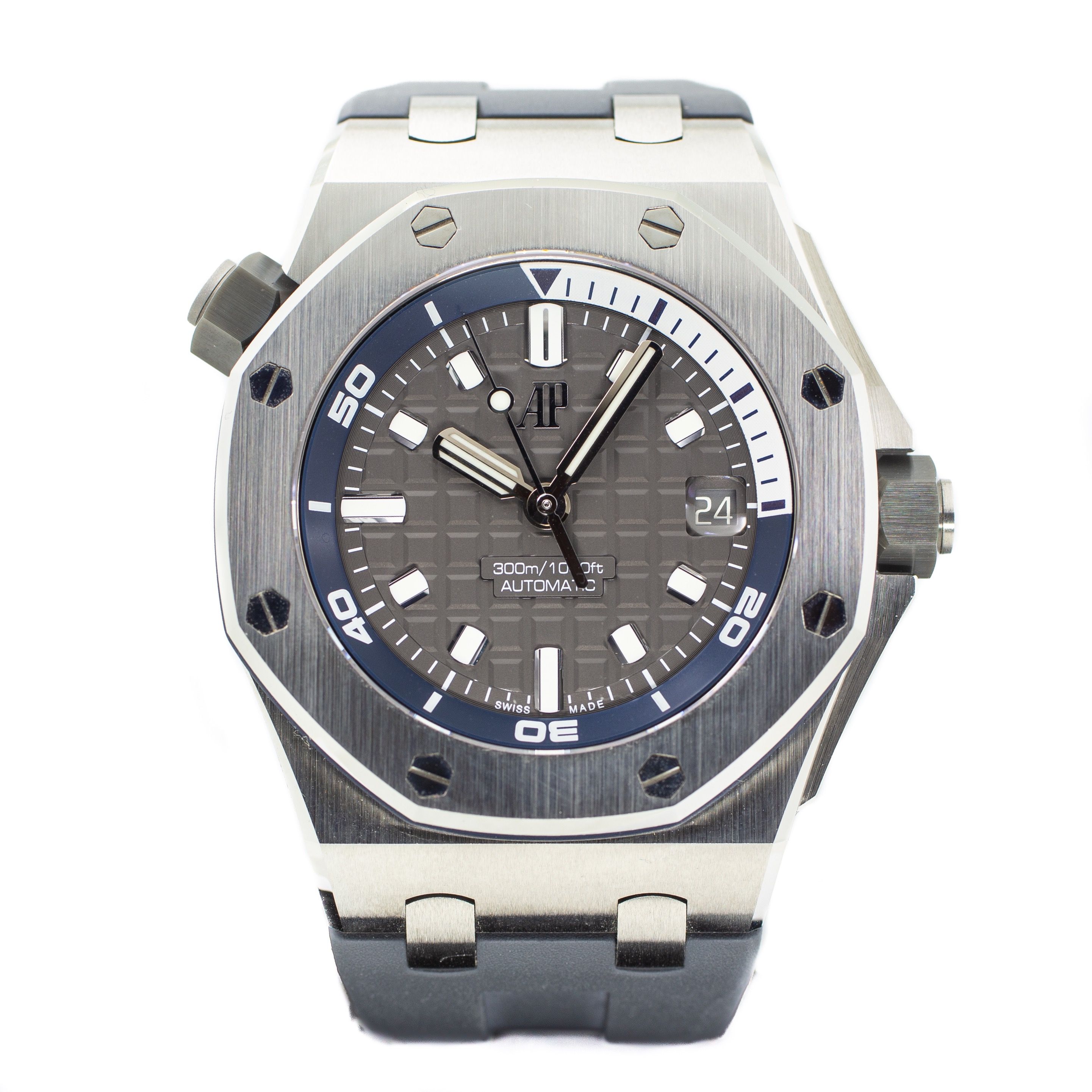 Preowned Audemars Piguet Royal Oak Offshore Diver Ref: 15720ST.OO.A009CA.01 (Category: Watches) located in Singapore. Submitted by martinluxury (Listing ID 1316145942, Image 1). Description: Follow us on our tele channel for the latest updates and deals! t.me/martinluxurygroup SKU: I0513210 Model: Audemars Piguet Royal Oak Offshore Diver Reference: 15720ST.OO.A009CA.01 Condition: Pristine Comes With: Full Set Originally Purchased Date : June 2022