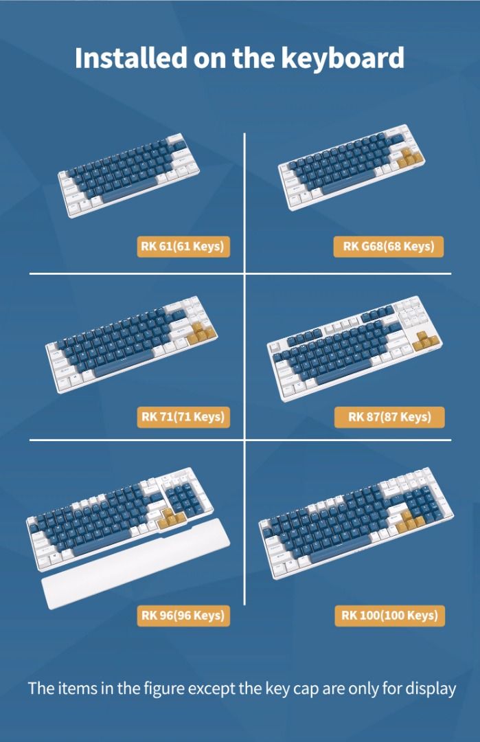 Royal Kludge RK-1105 Double Shot Keycaps for Mechanical Keyboard ...