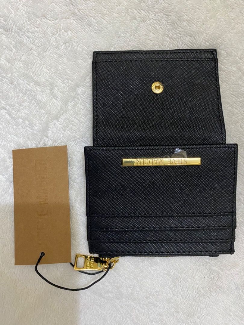 Steve Madden Black Small Card Wallet Women s Fashion Bags Wallets Wallets Card holders on Carousell
