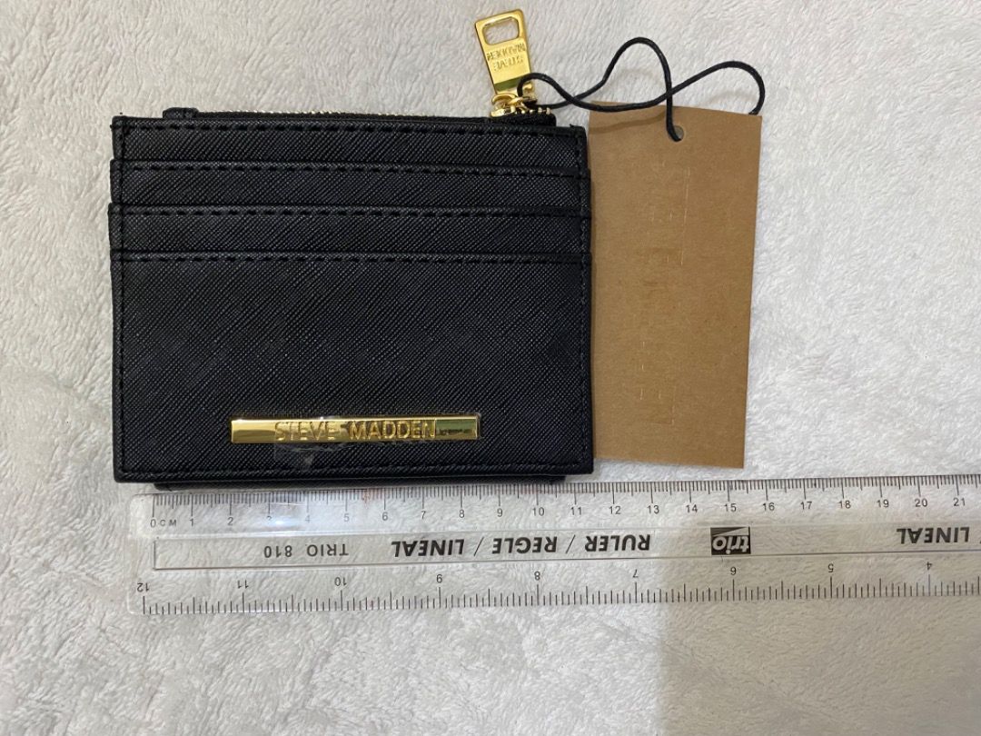Steve Madden Black Small Card Wallet Women s Fashion Bags Wallets Wallets Card holders on Carousell