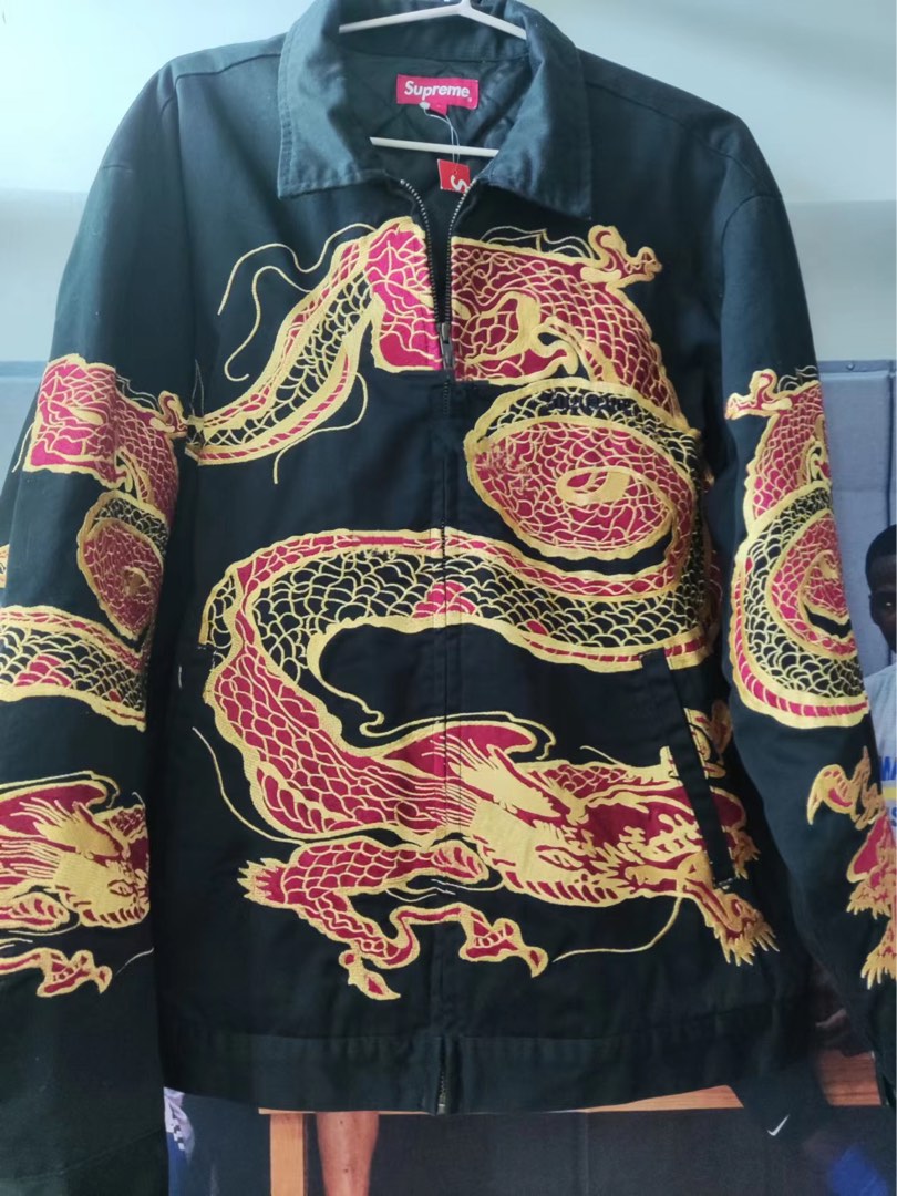 Supreme 18FW Dragon Work Jacket Black L Carousell