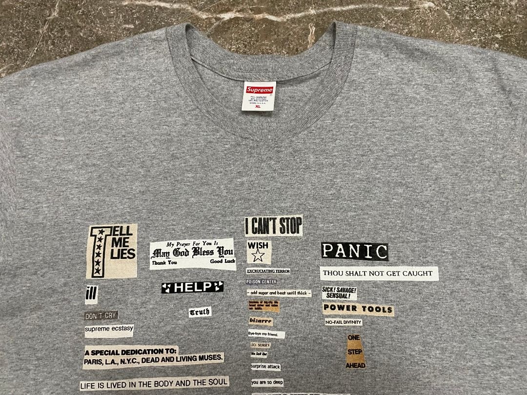 SUPREME CUTOUTS TEE FW18 Men s Fashion Tops Sets Tshirts Polo Shirts on Carousell