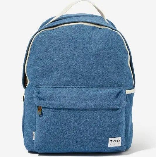 Denim Forever 21 Backpacks Typo School Bag Blue, Women's