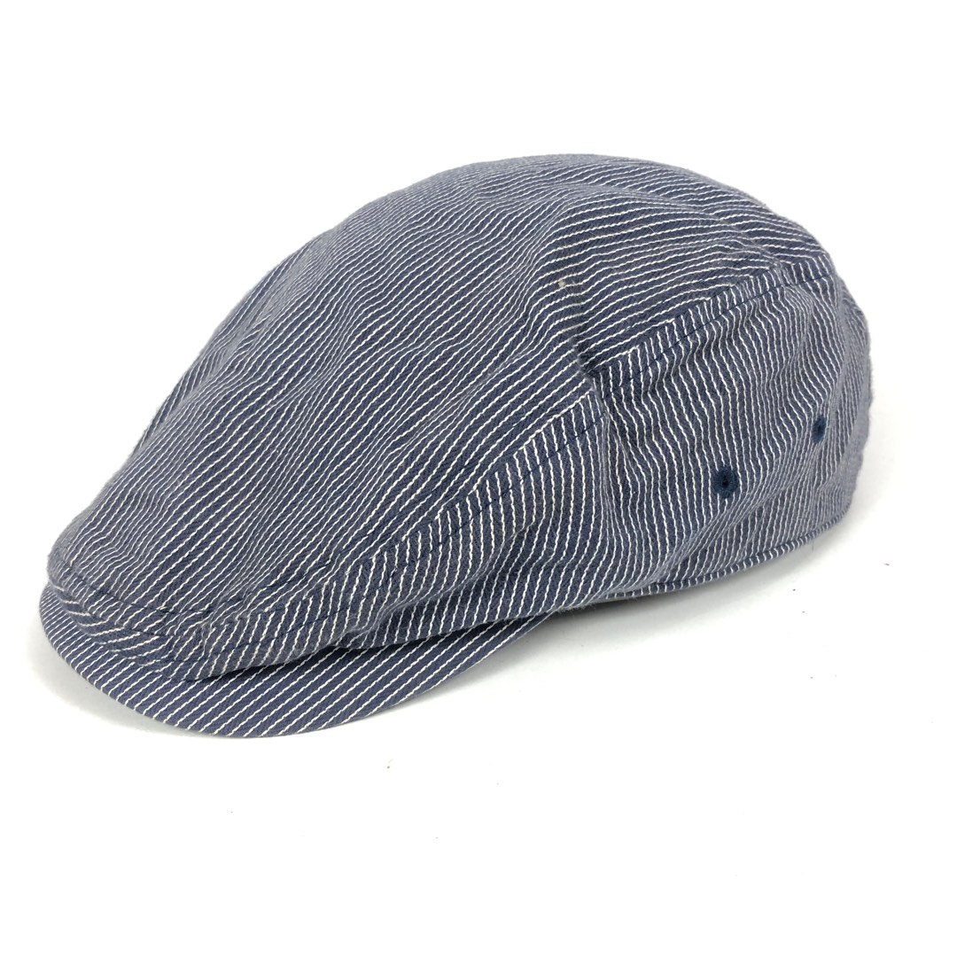 UNIQLO Pinstriped Cotton Flat Hat Newsboy Hat Beret Men s Fashion Watches Accessories Caps Hats on Carousell