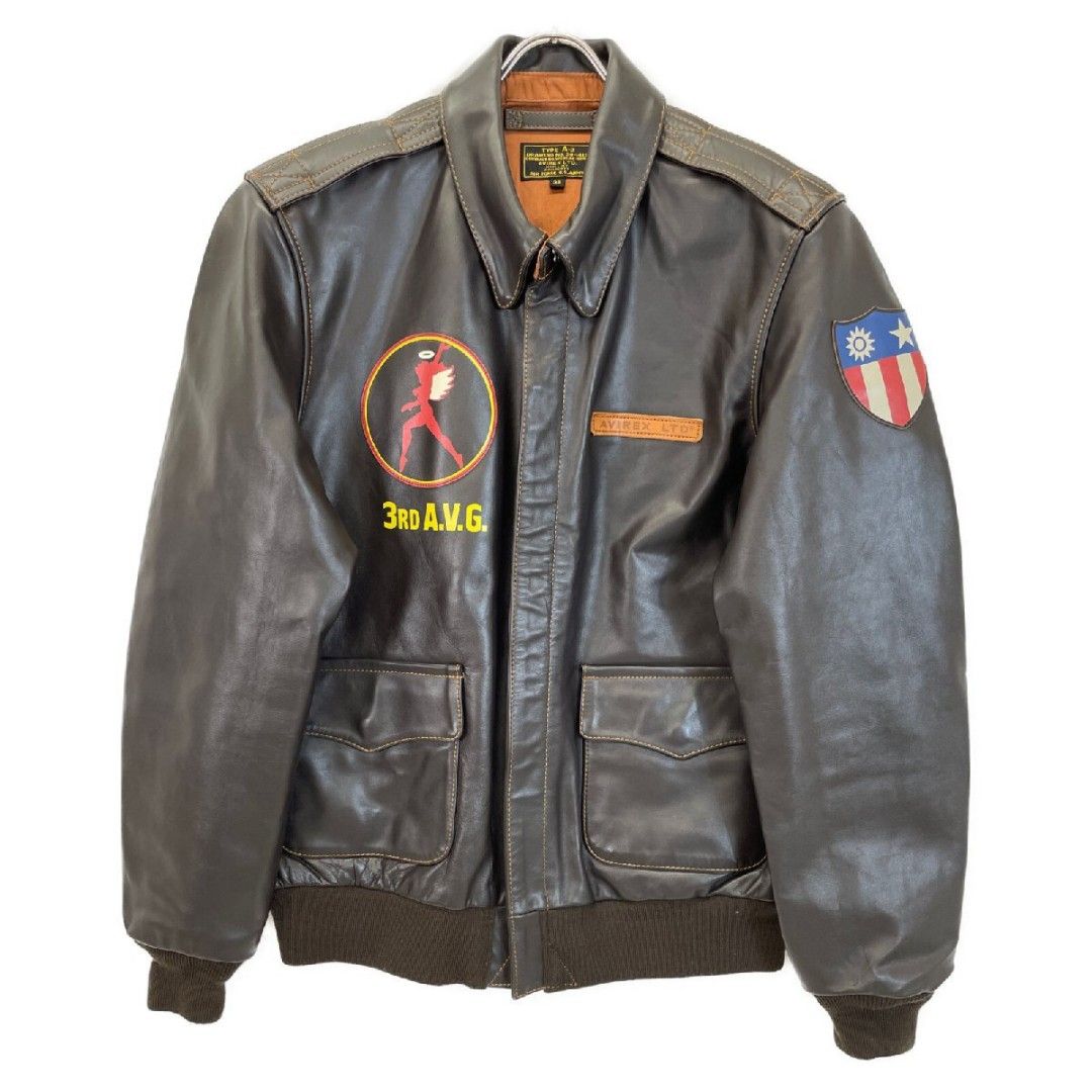 Vintage A2 Avirex Flying Tigers AMERICAN VOLUNTEER GROUP Horsehide A2  Leather Jacket Size 38 M/L, Men's Fashion, Coats, Jackets and Outerwear on  Carousell