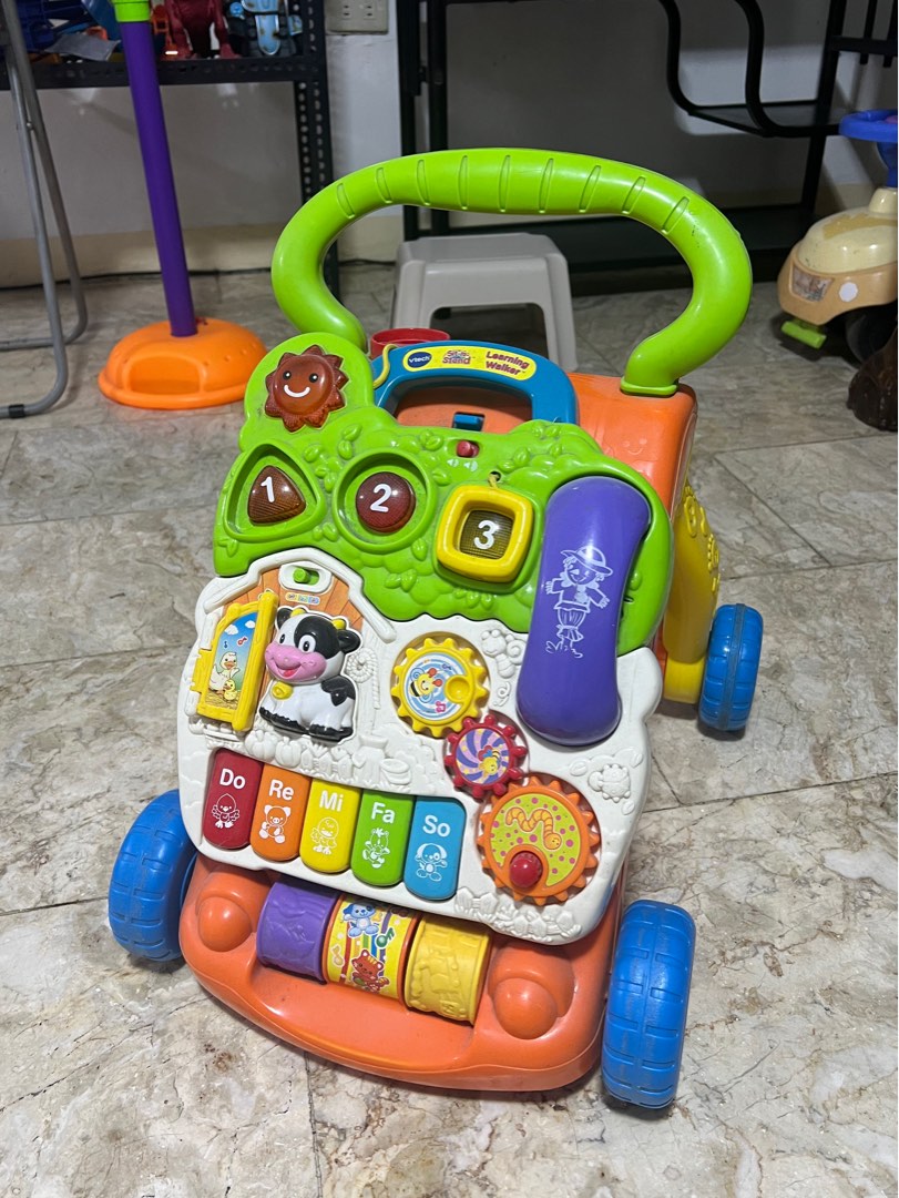 Vtech Walker Vtech Interactive Push-Cart Walker Trainer, Babies & Kids, Infant ...