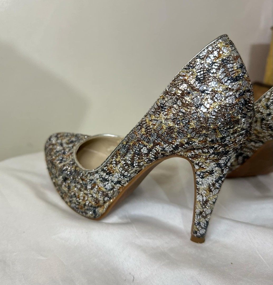 Women s Glittered Nine West Heels Women s Fashion Footwear Heels on Carousell
