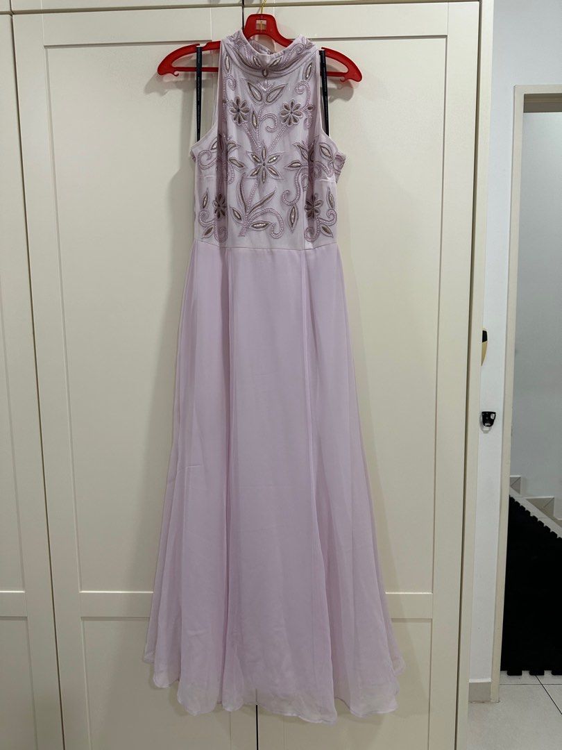 Zalora Little Mistress Pink Evening Gown Women s Fashion Dresses Sets Evening Dresses Gowns on Carousell