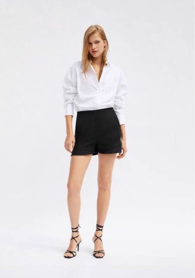 ZARA high waisted ruffle shorts Women s Fashion Bottoms Shorts on Carousell