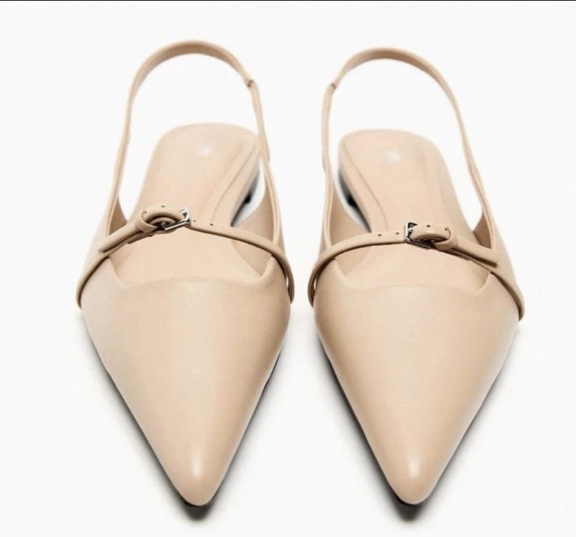 Zara nude flats on sale