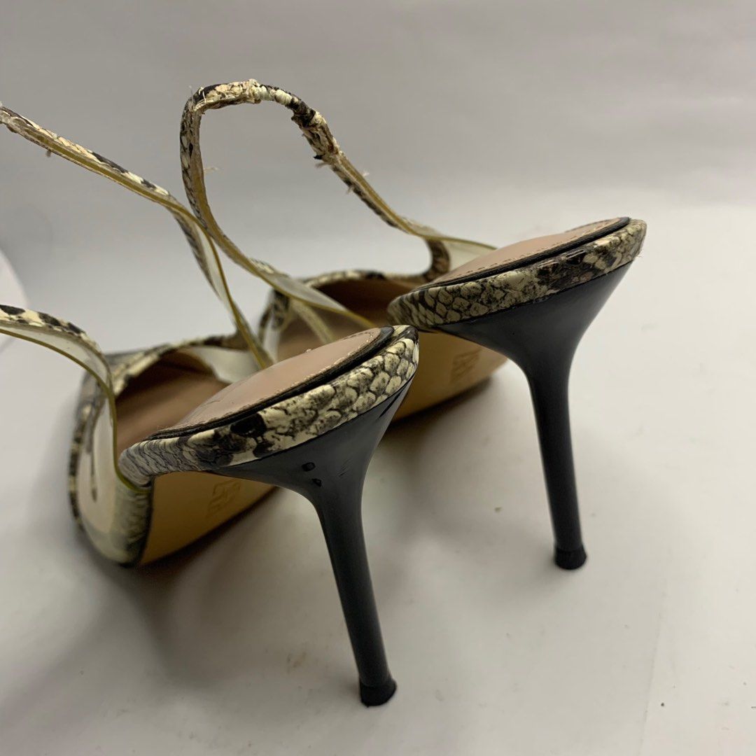 Zara Vinyl Slingback High Heels