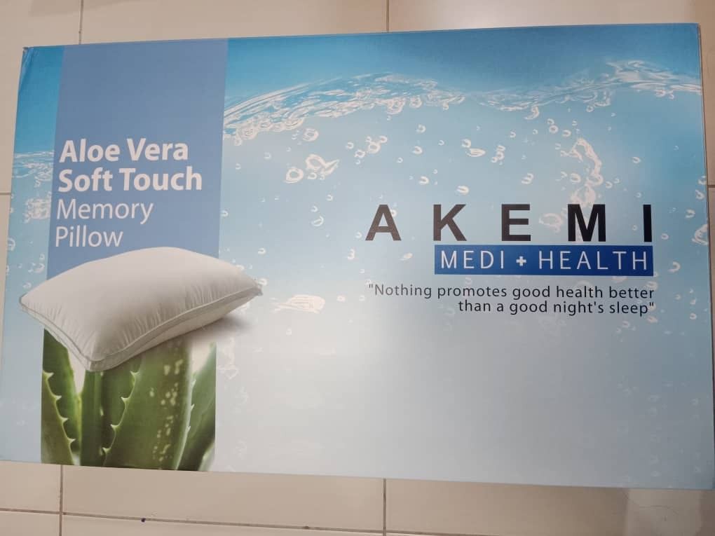 0AKEMI Medi Health Aloe Vera Soft Touch Memory Pillow