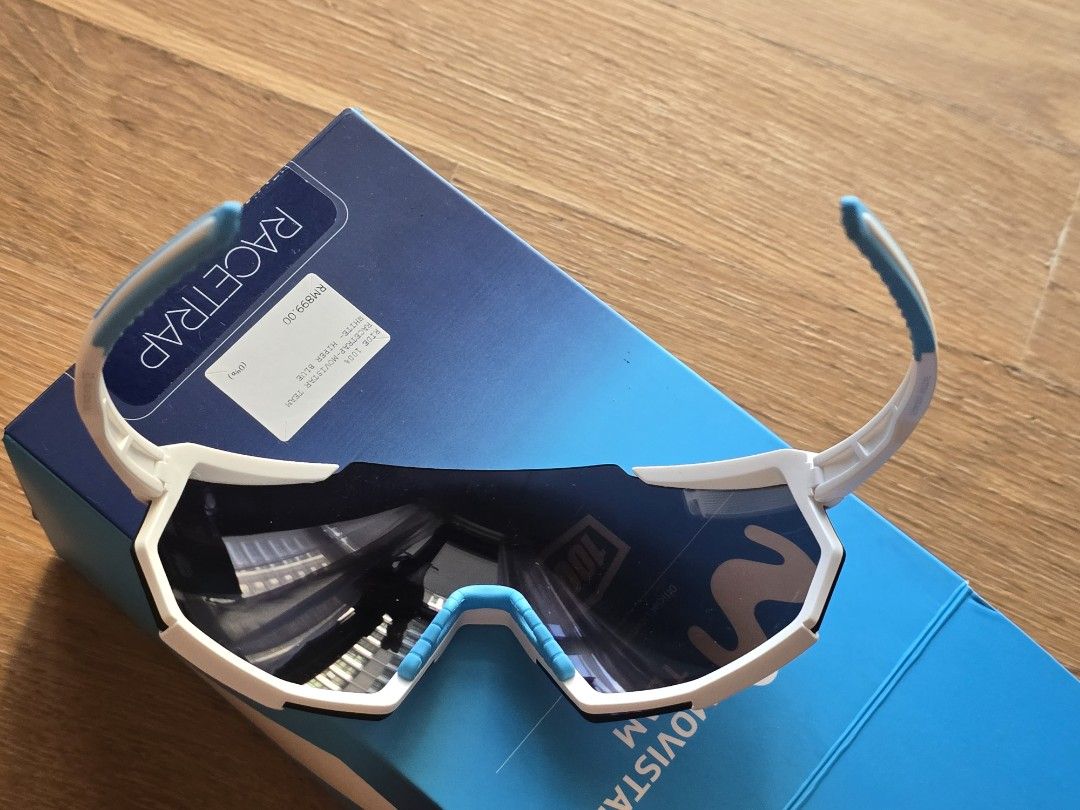 新品 100% Racetrap White Hiper Blue サングラス 【公式通販】