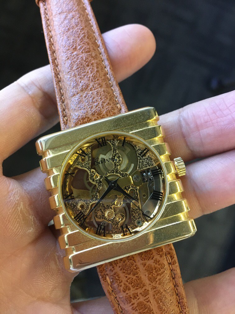 Vintage skeleton watch on sale
