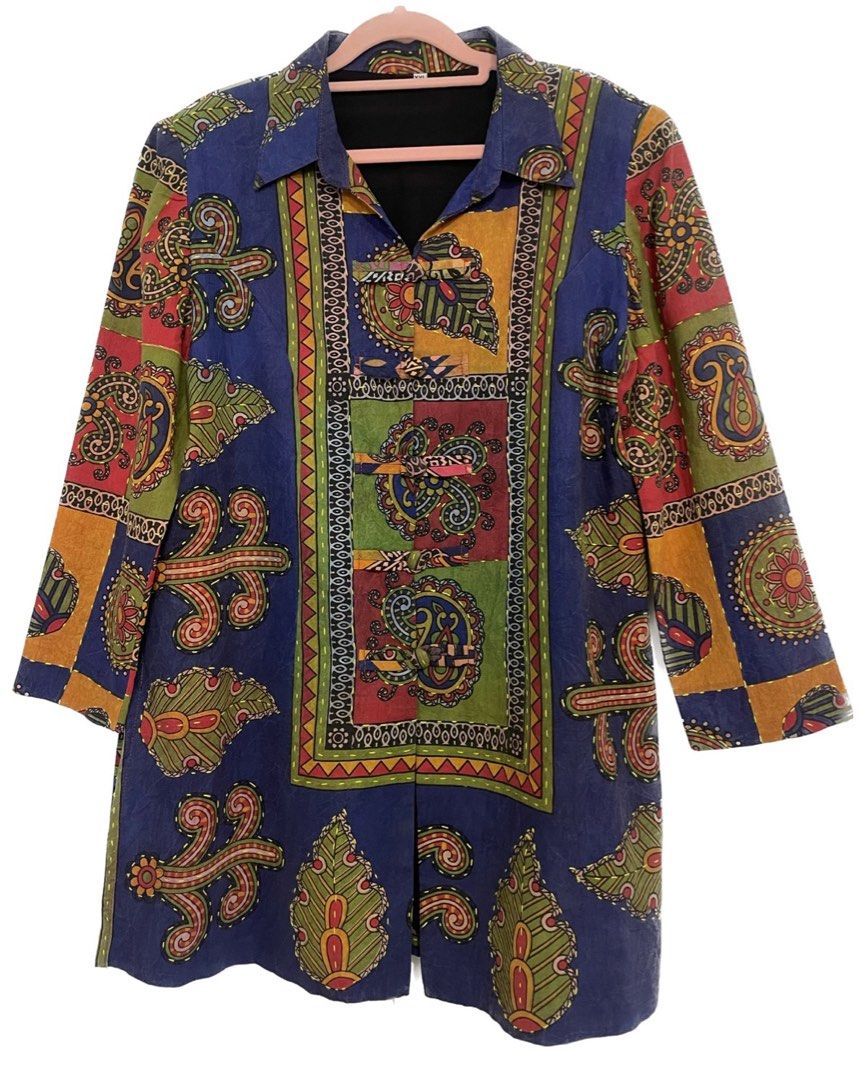 2XL Women s Long Tribal Printed and Embroidered Jacket Women s Fashion Coats Jackets and Outerwear on Carousell