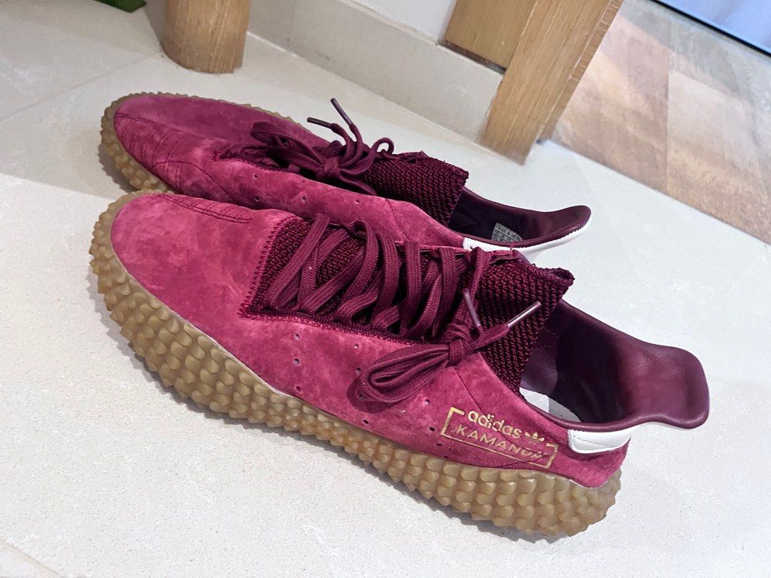 Adidas Kamanda Collegiate Burgundy Gum Men s Fashion Footwear Sneakers on Carousell