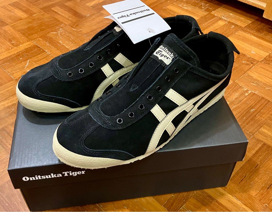 ASICS Onitsuka tiger suede Mexico 66 slip on in rare suede black cream size US 9.5