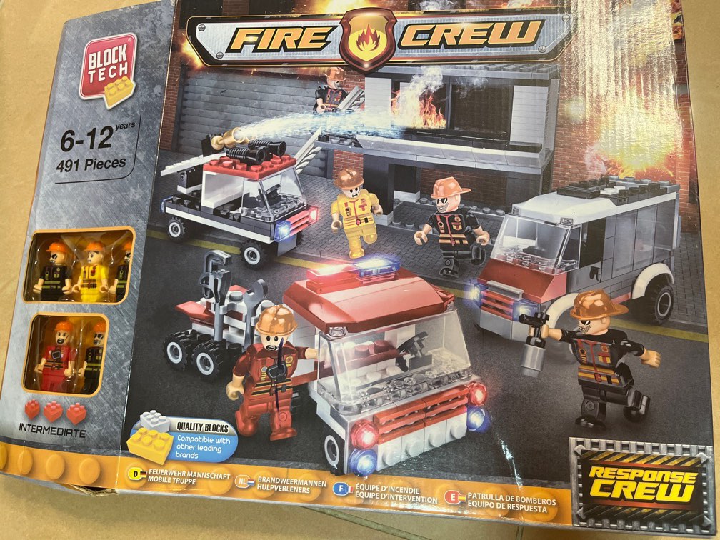 Block Tech ( Fire Crew) Lego, 興趣及遊戲, 玩具 & 遊戲類 - Carousell