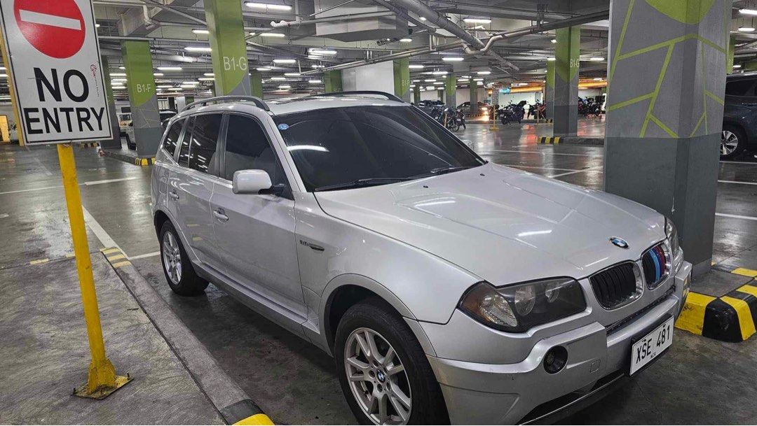 BMW X3 xDrive30i xLine (A) (Category: Used Cars) located in Pasig City. Submitted by diamantebykc (Listing ID 1316410814, Image 2). Description: Read details pls 2004 model 5door Gas registered 2025 Almost new tired run flat No overheat No engine issue 105k mileage Power seats working Power windows working Good AC 2 keys power doors auto lock works via manual button manual bmw Recently changed oil Newly replaced battery Lowered price due to (cons