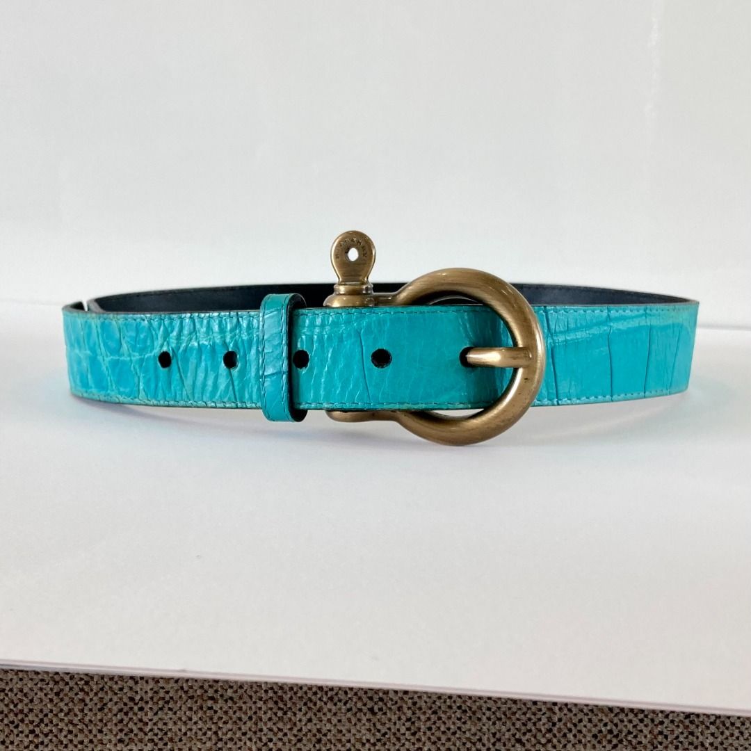 Burberry Turquoise Belt, Women's Fashion, Watches Accessories