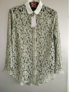 CARVEN  lace shirt 蕾絲襯衣64229338460673110