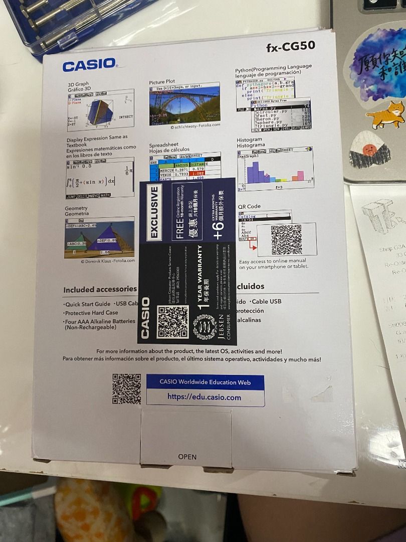 Casio fx CG50 Python IB/SAT/ACT 3D Graphic calculator, 電腦＆科技, 商務用科技產品 ...