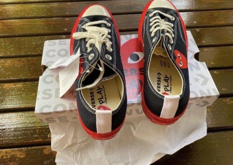 CDG Converse Red Sole Low Top Luxury Sneakers Footwear on Carousell