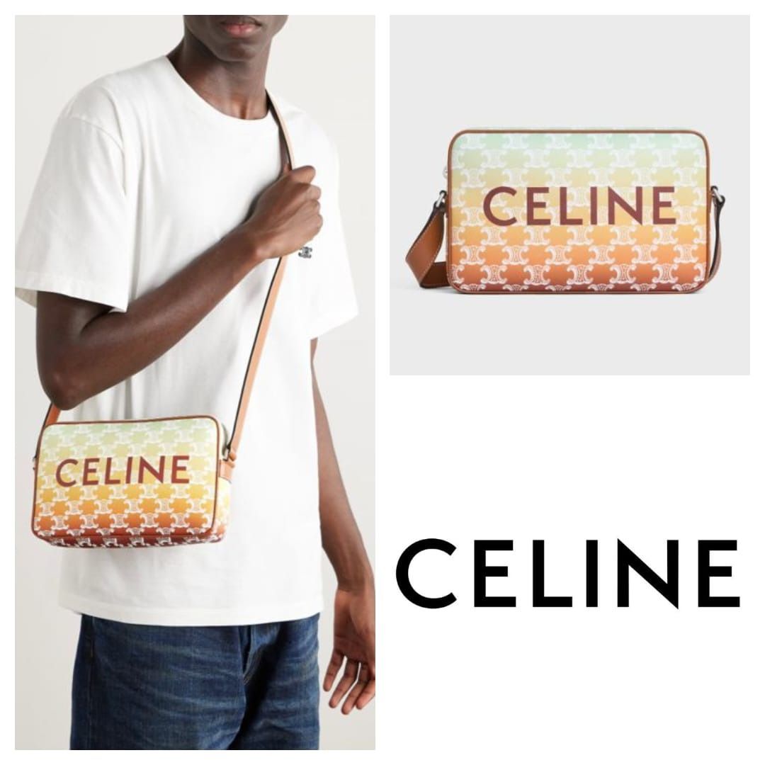 CELINE Medium Messenger Bag In Triomphe Canvas Sunset And Calfskin Luxury Bags Wallets on Carousell