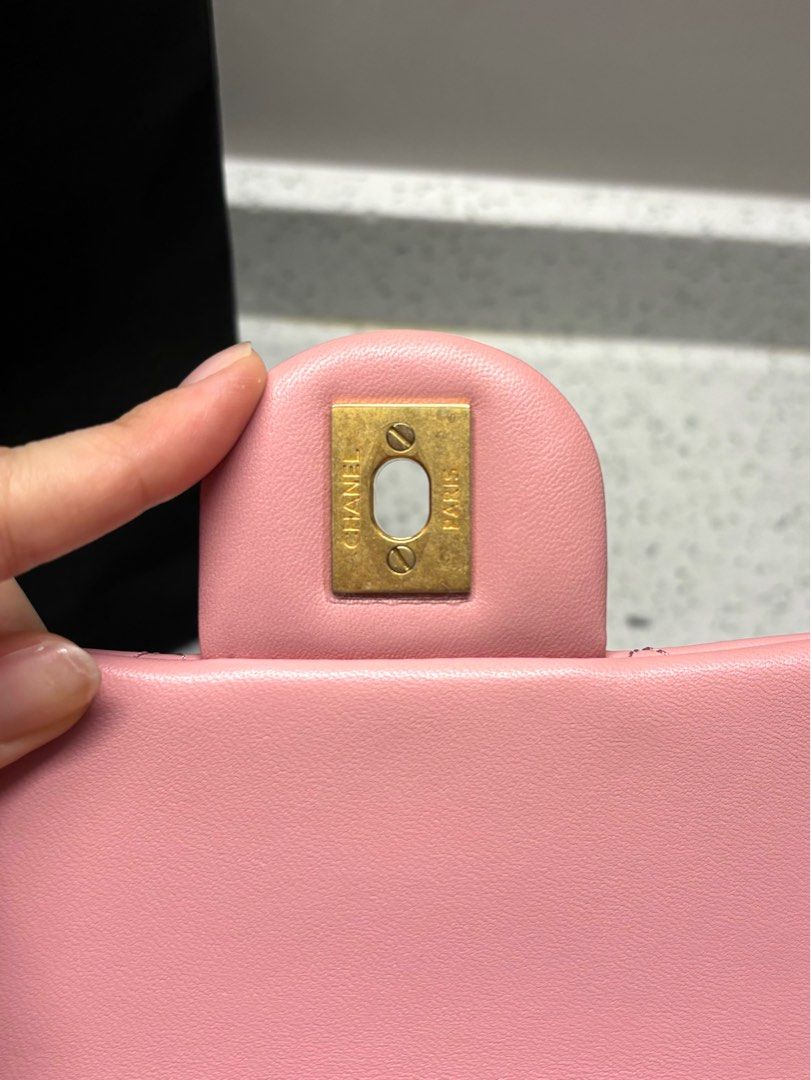 Chanel Pearl Crush Mini Rectangular Flap Dark Pink Lambskin Brushed ...