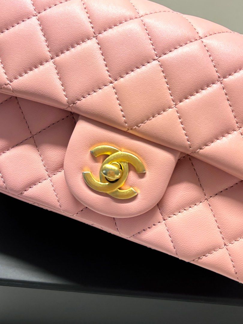 Chanel Pearl Crush Mini Rectangular Flap Dark Pink Lambskin Brushed ...