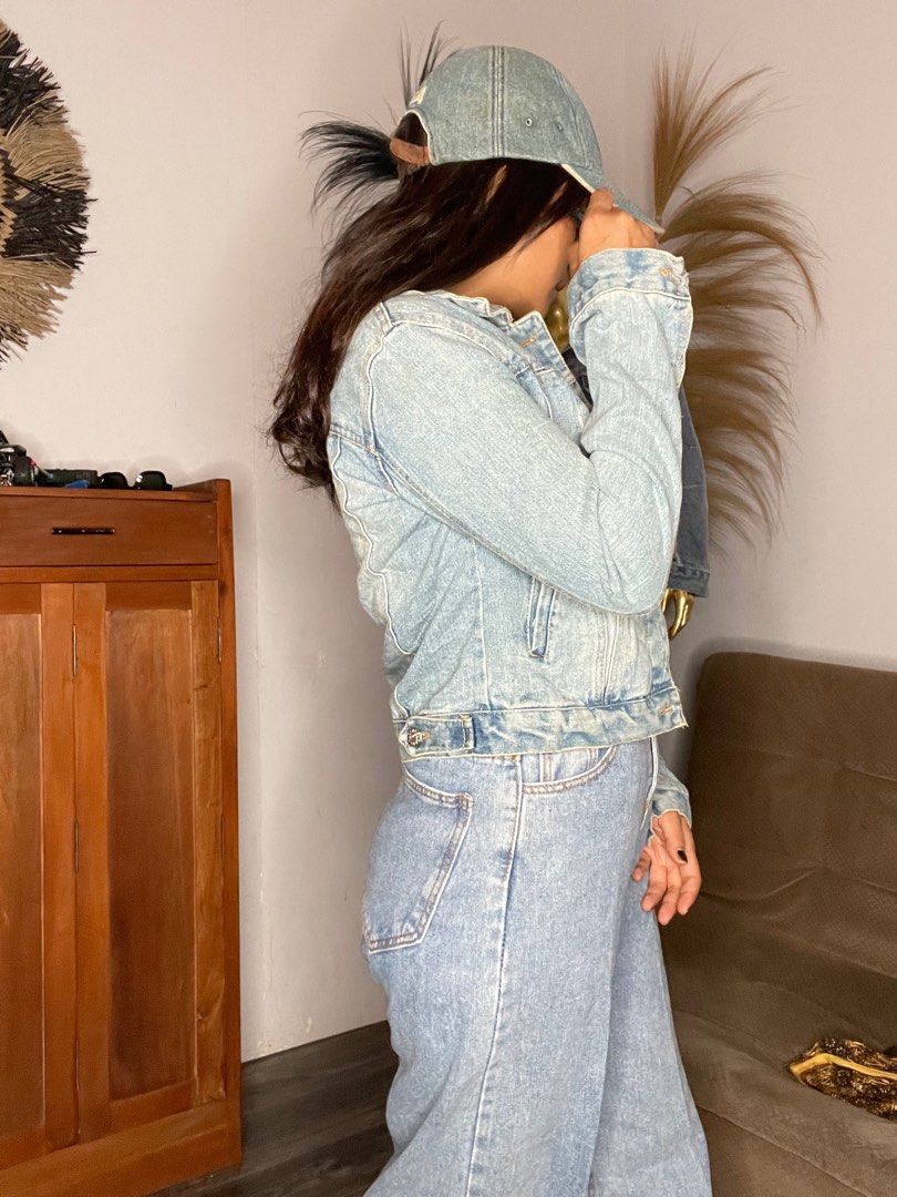 crop top jacket jeans jaket jeans