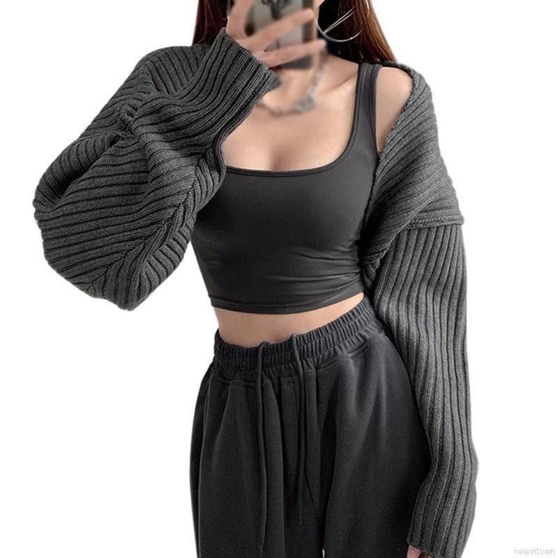 dark grey bolero cardigan