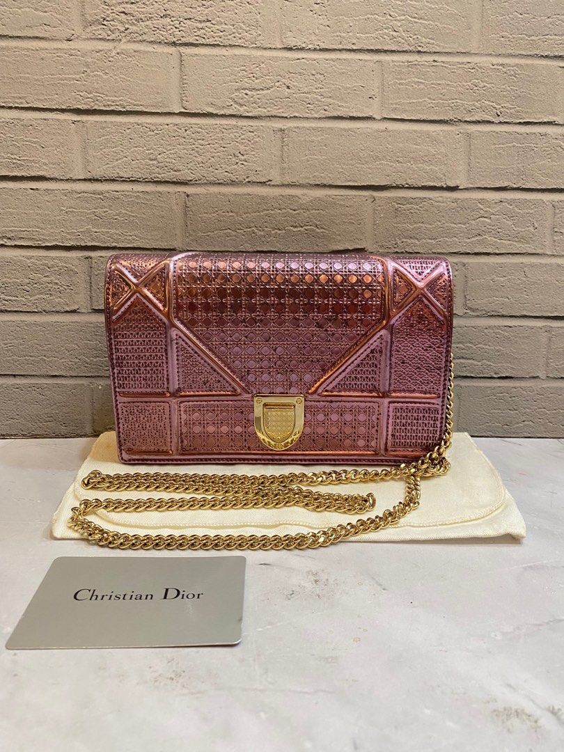 Diorama WOC rosegold GHW Size 19 x 12 x 3 cm Dustbag chain card 21 5