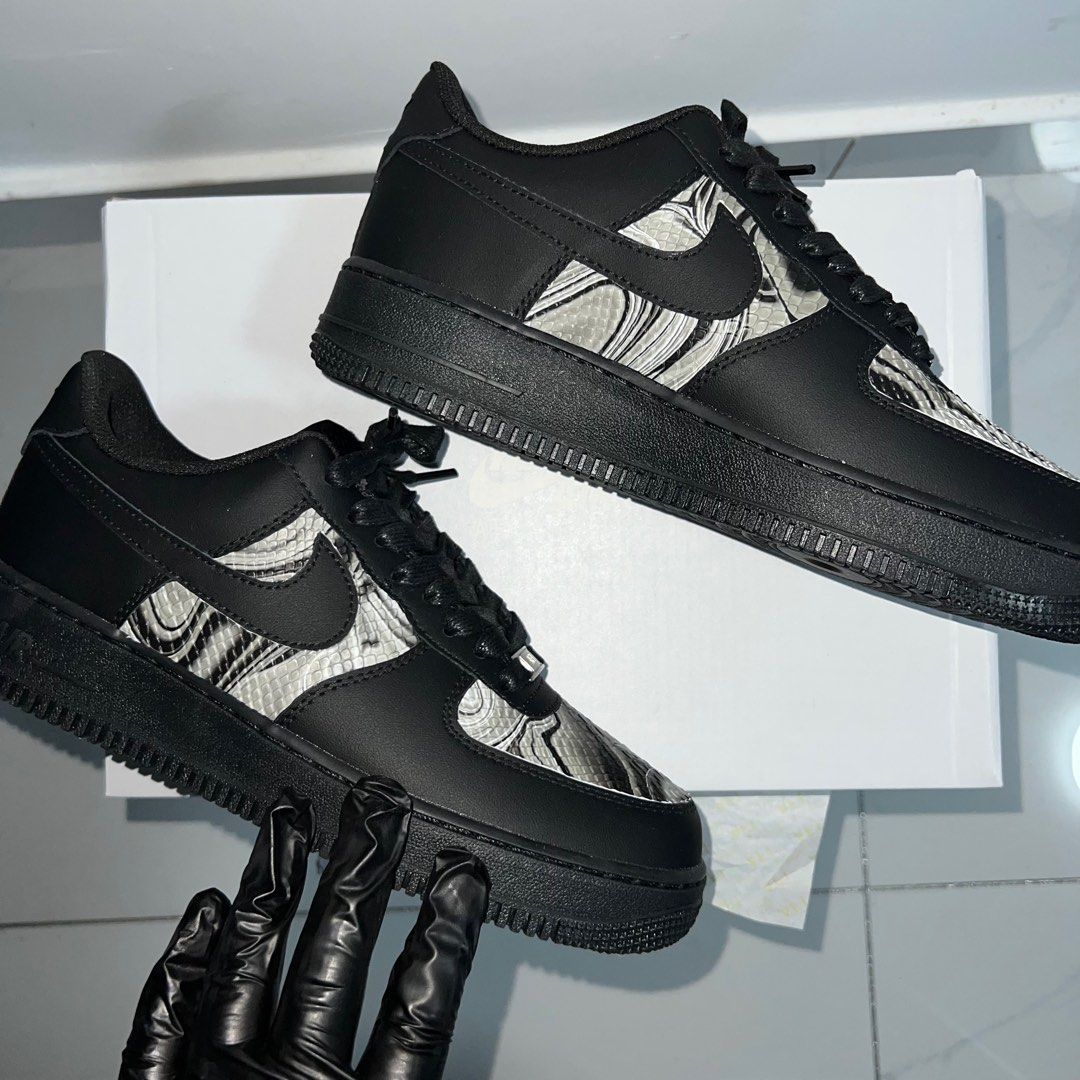 diy handmade NIKE AF1 Black 40 Announcements on Carousell