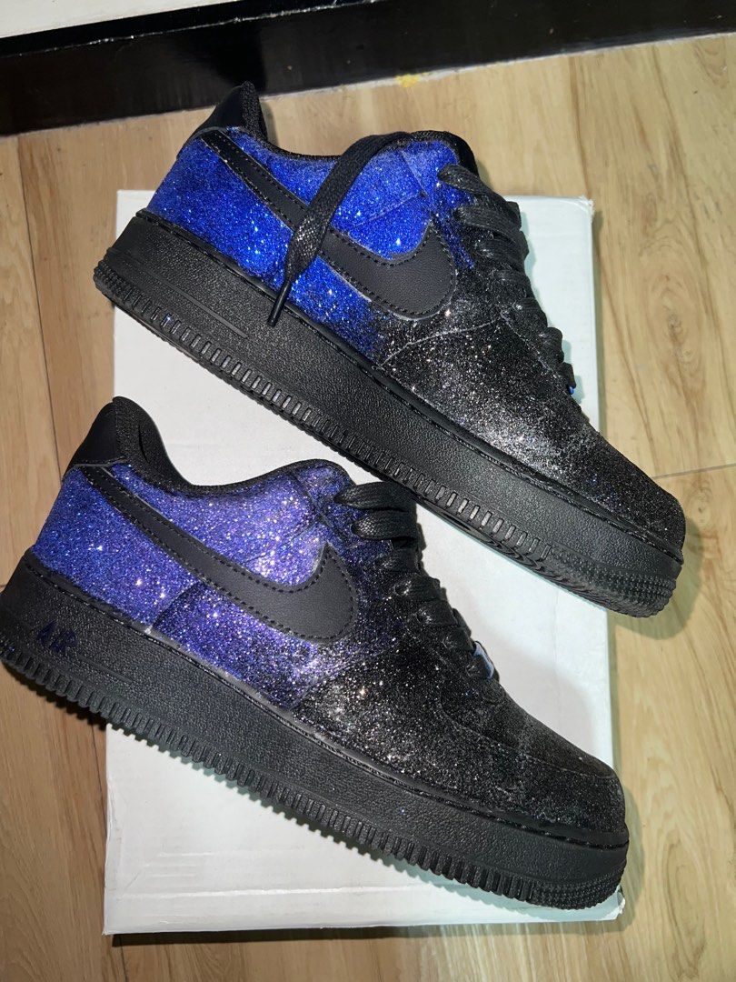 diy hand made Super flash NIKE AF1 black size 39 Announcements on Carousell