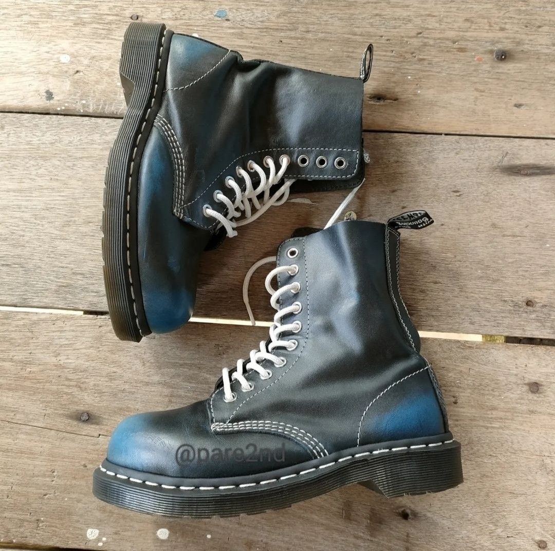 Dr. Martens 1919 10 Eye Safety Black Blue Rogue BTS Boy Band Fesyen Pria Sepatu Sepatu Boot di Carousell