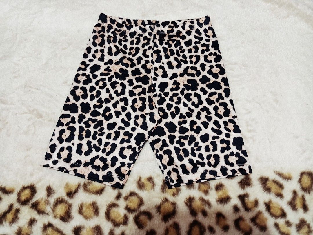 Cheetah print biker shorts forever 21 top