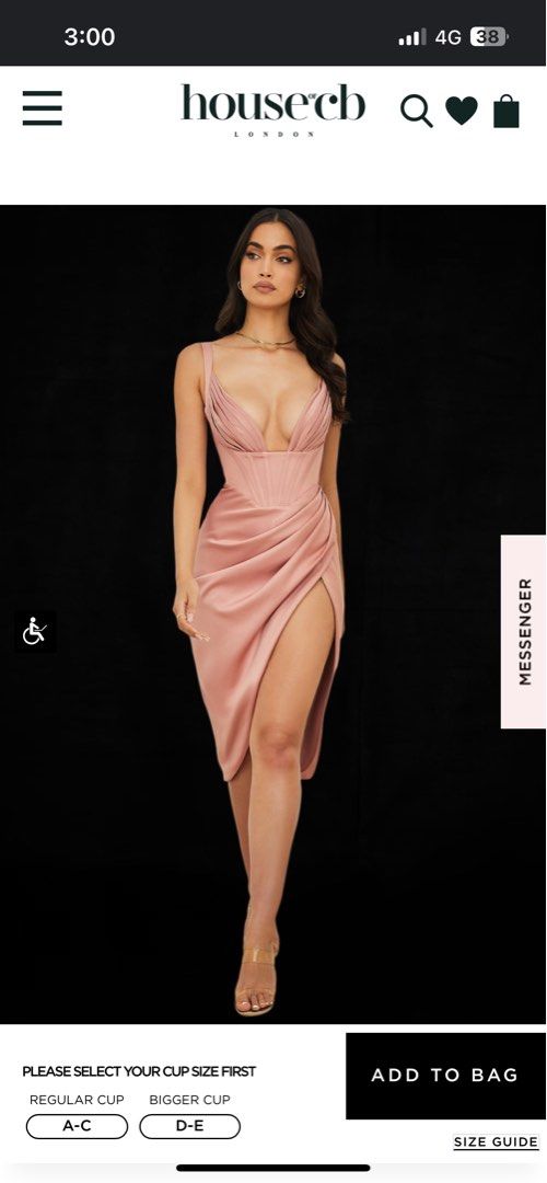 House of CB corseted Faye midi dress