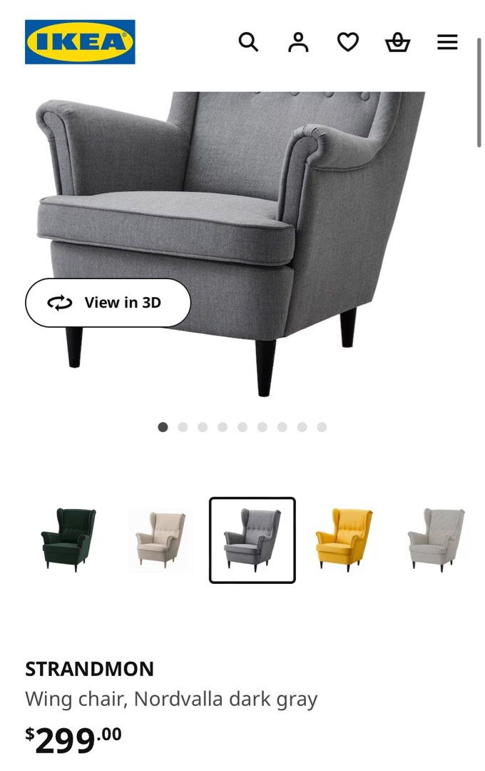 IKEA Strandmom Air Chair Grey