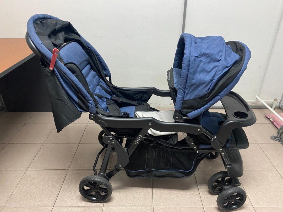 Juniors Double Stroller Twin Stroller Babies Kids Going Out Strollers on Carousell