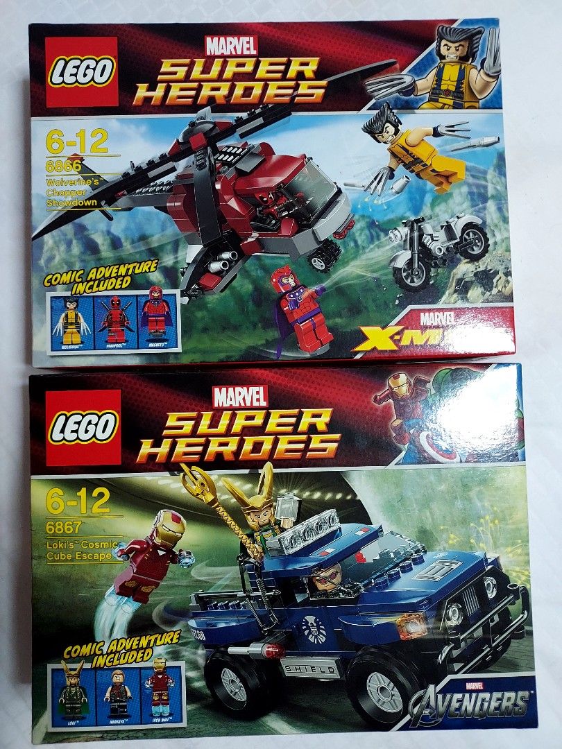 Lego marvel super heroes sealed box for sale 6866 and 6867 Avengers X men 2 for 250