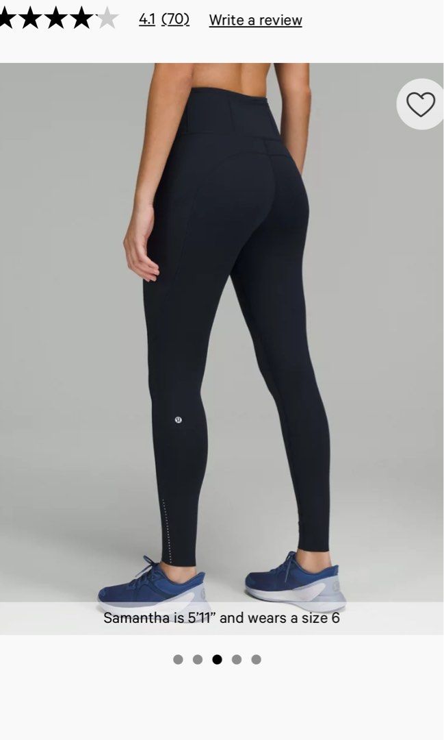 Lululemon fast and free tights true navy size 4 Women s Fashion Activewear on Carousell