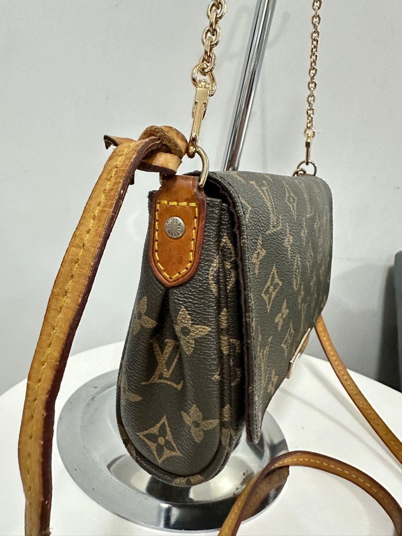 Pre-loved LV Favorite Classic Monogram with Leather Long Strap (Category: Luxury Bags & Wallets) located in Quezon City. Submitted by closetjem (Listing ID 1316346202, Image 3). Description: Pre-loved LV Vintage Favorite Classic Monogram with Leather Long Strap. Japan source. Size: W24xH16cm P2,500 .
