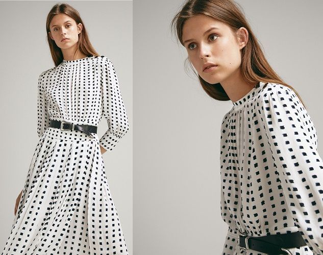 Massimo Dutti Pleated Dress with Two Tone Print Women s Fashion Dresses Sets Dresses on Carousell