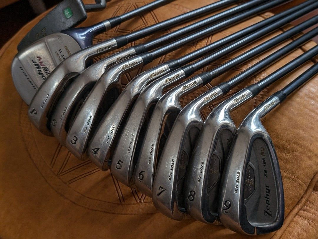 Mizuno 10 pieces Zephyr EG185 Iron Super Glass Fiber shaft Mizuno 7008 Putter Steel Shaft golfbag Golf Carousell