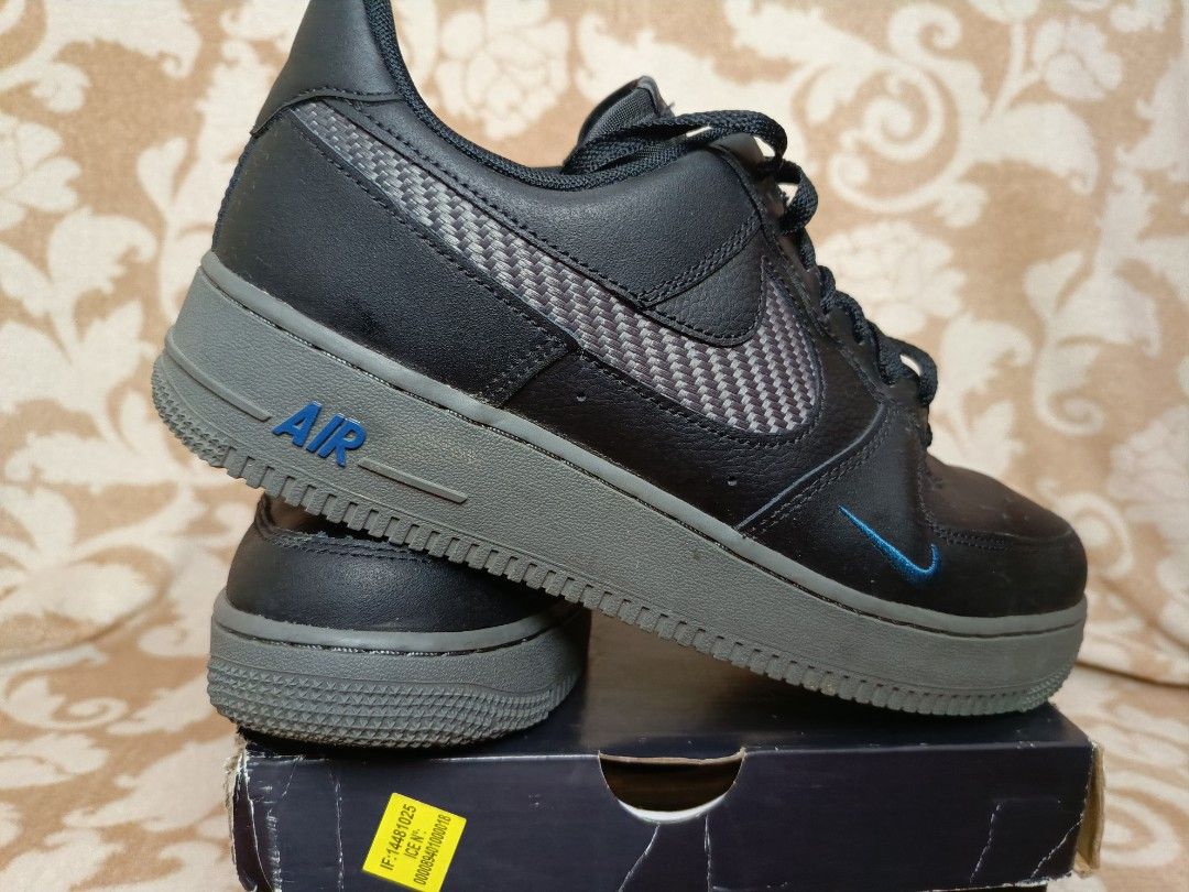 Nike Air Force 1 low Royal black carbon fiber Men s Fashion Footwear Sneakers on Carousell