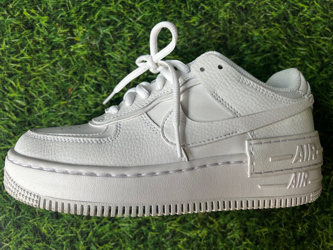 nike air force 1 shadow sneakers in triple white