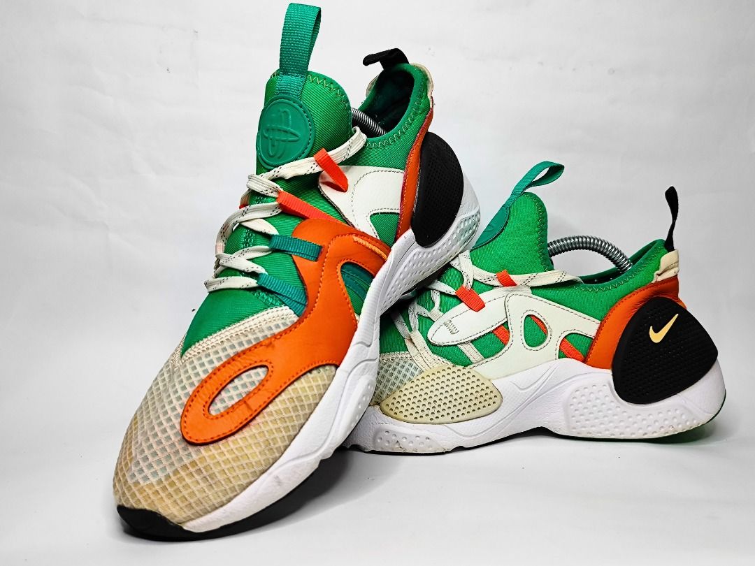 Nike Air Huarache Edge Txt White Clear Emerald Orange Fesyen Pria Sepatu Sneakers di Carousell