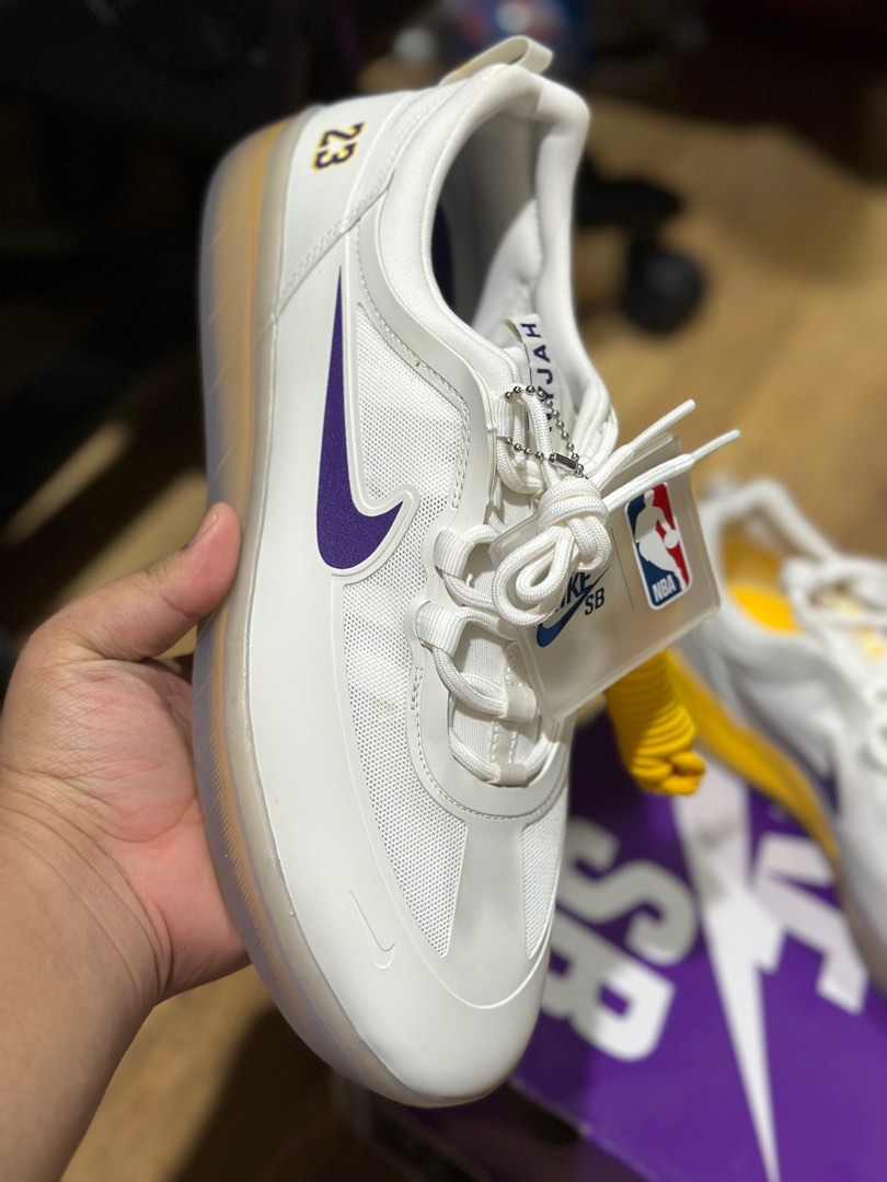 nike sb nyjah lakers, Men's Fashion, Footwear, Sneakers on Carousell