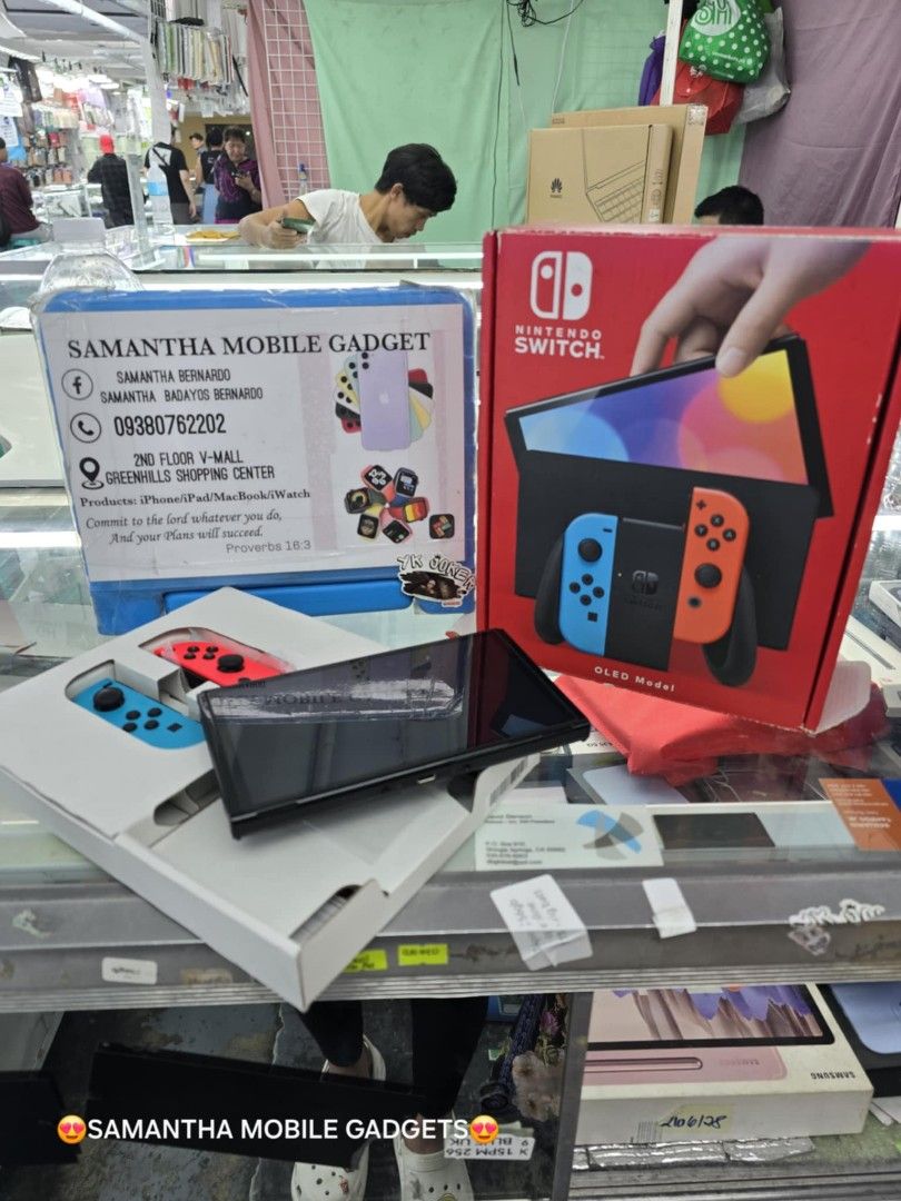 Nintendo Switch Oled 64gb Complete (Category: Nintendo) located in Quezon City. Submitted by samanthaga21954 (Listing ID 1316408552, Image 3). Description: Nintendo Switch Oled 64gb Complete Same Serial Boxes Onhand Stock.